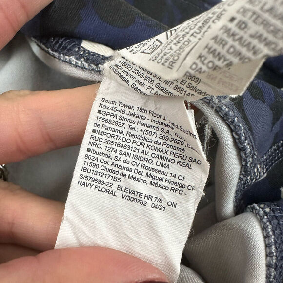 Old Navy Active CORE Go-Dry Elevate High Rise 7/8 Legging Blue Floral Size Small - Picture 7 of 9